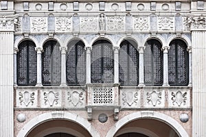 Monte di PietÃÂ  vecchio palace, situated in Piazza della Loggia in Brescia, Italy photo